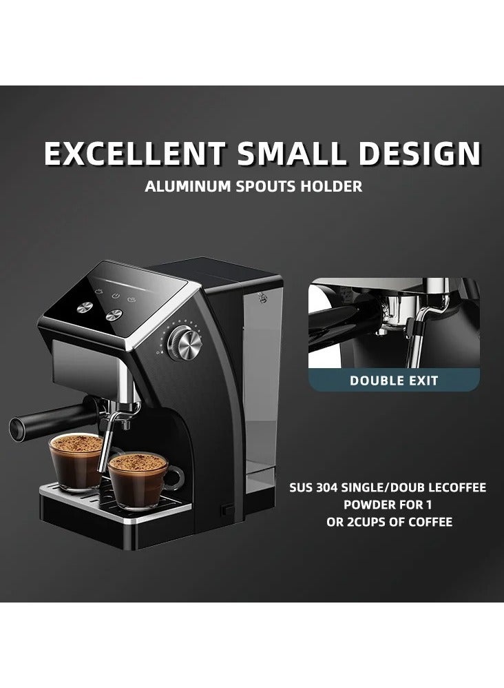 Espresso Coffee Machine Household Coffee Maker 1000W 1_5L Water Tank Automatic - Espresso Coffee Machine and Coffee Maker