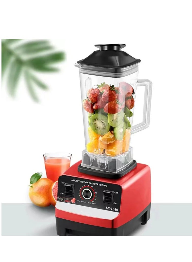 2.5L Electric Blender High Power Automatic Mixer Fruit Blender Food Processor Home Kitchen Drink Juicer Ice Smoothies Maker