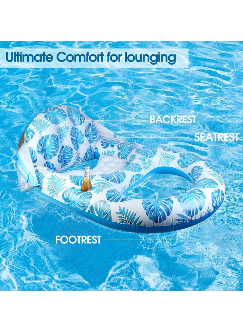 Pool Floats, Water Pool Floats,Inflatable Pool Chair Float,Adult Floatie Bed Mat Pad, Sun Tan Tub Sunbathing Lounge Raft For Swimming Pool Lake Lounge Float