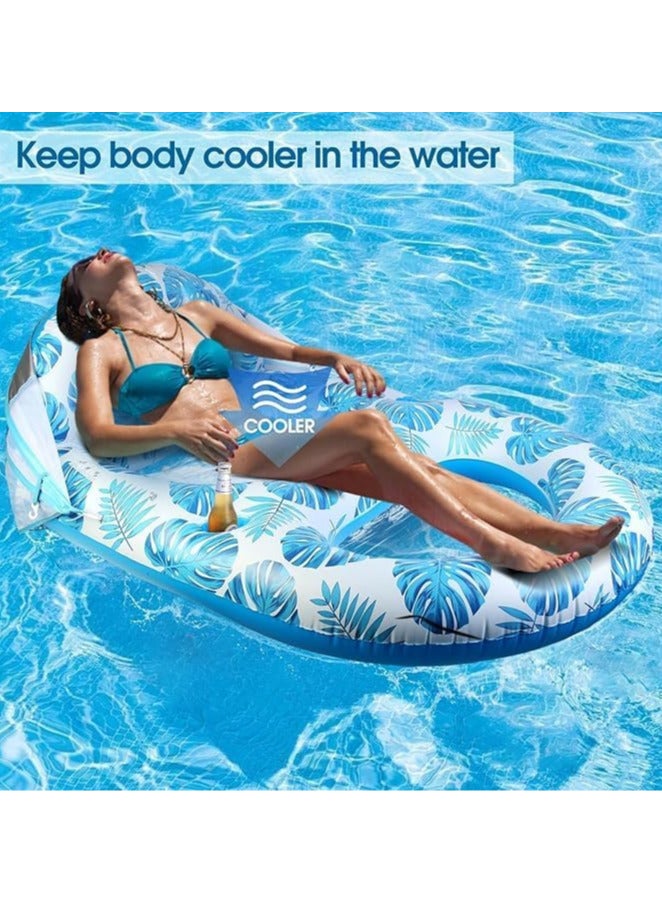 Pool Floats, Water Pool Floats,Inflatable Pool Chair Float,Adult Floatie Bed Mat Pad, Sun Tan Tub Sunbathing Lounge Raft For Swimming Pool Lake Lounge Float