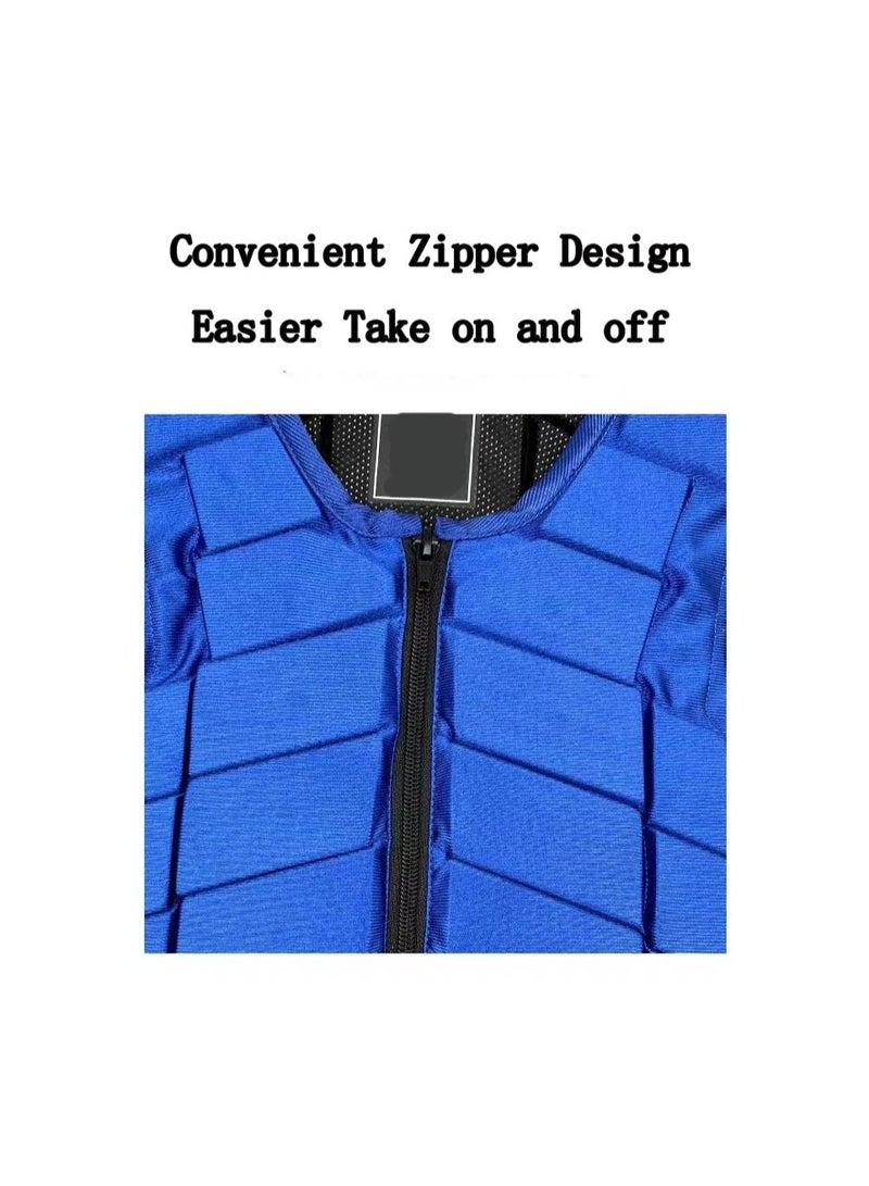 1-Piece Kids Equestrian Foam Padded Vest,Safety Horse Riding Body Protective Gear,Colour Blue,Size CS