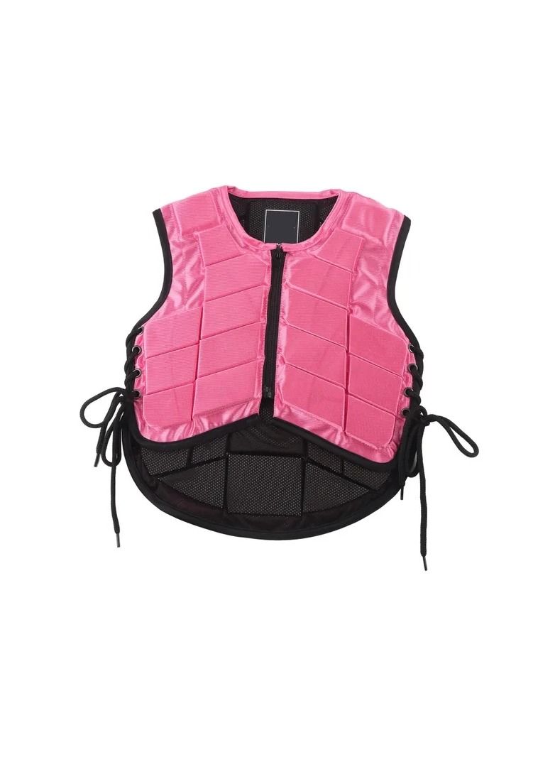 1-Piece Kids Equestrian Foam Padded Vest,Safety Horse Riding Body Protective Gear,Colour Pink,Size CM