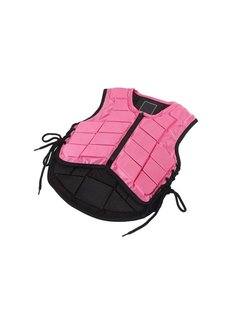 1-Piece Kids Equestrian Foam Padded Vest,Safety Horse Riding Body Protective Gear,Colour Pink,Size CM