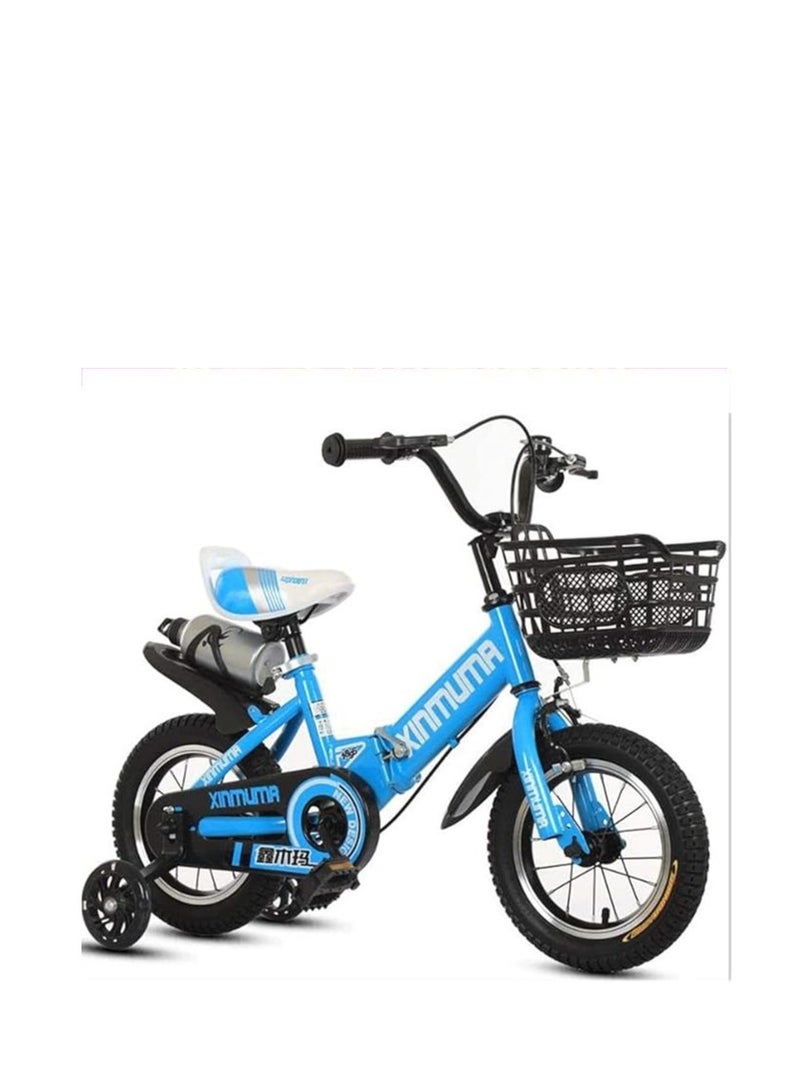 Kids Bike with Hand Brake and Basket for Ages 3-12 Years 12 Inch Princess Bikes Bicycles with Training Wheels and Fenders Children Bicycle