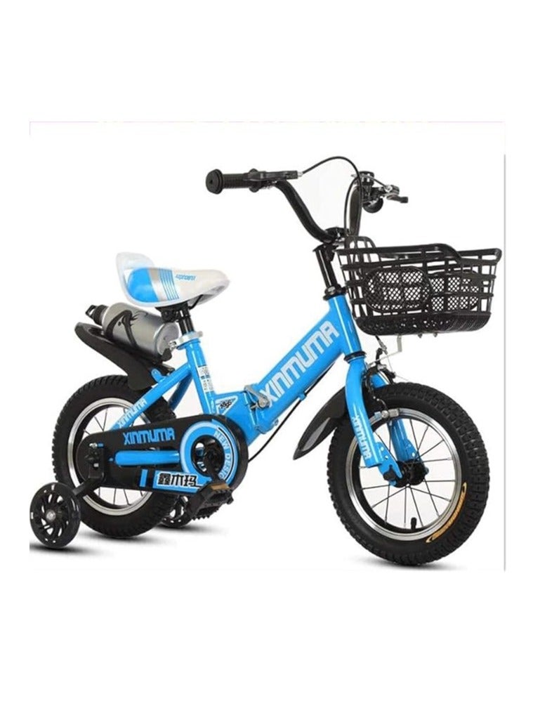 Kids Bike with Hand Brake and Basket for Ages 3-12 Years, 16 Inch Princess Bikes Bicycles with Training Wheels and Fenders Children Bicycle