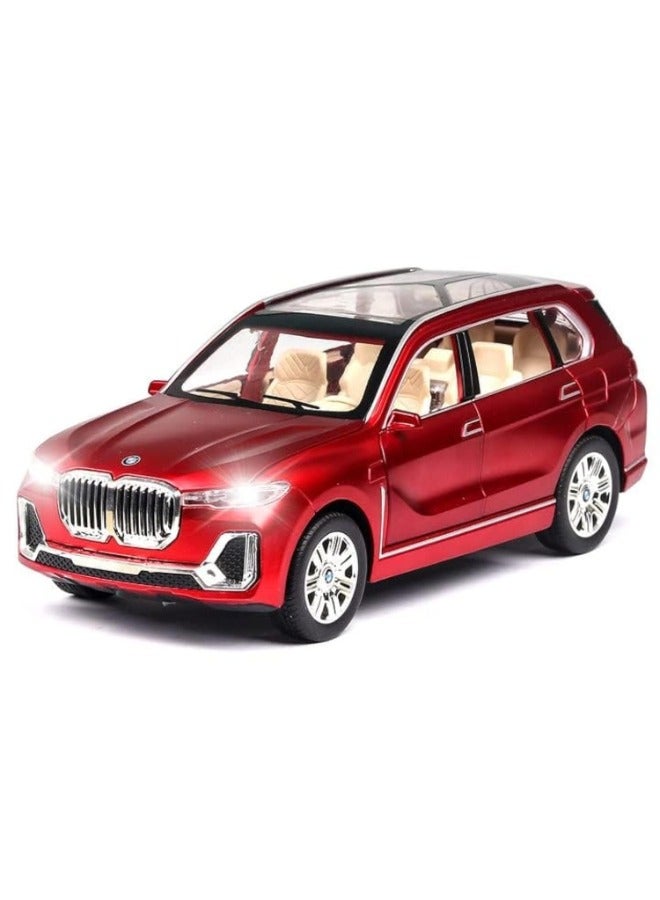 1/24 BMW X7 SUV Model Diecast Toy Car | Zinc Alloy Pull Back Toy with Sound & Light for Boys & Girls | Collectible Birthday Gift