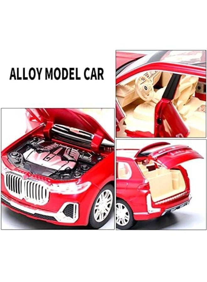 1/24 BMW X7 SUV Model Diecast Toy Car | Zinc Alloy Pull Back Toy with Sound & Light for Boys & Girls | Collectible Birthday Gift