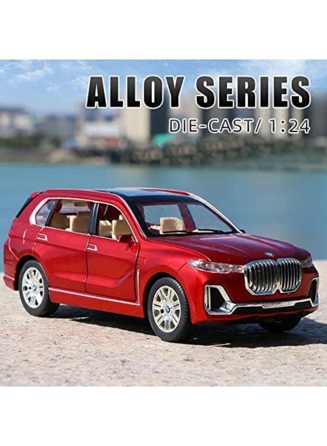 1/24 BMW X7 SUV Model Diecast Toy Car | Zinc Alloy Pull Back Toy with Sound & Light for Boys & Girls | Collectible Birthday Gift