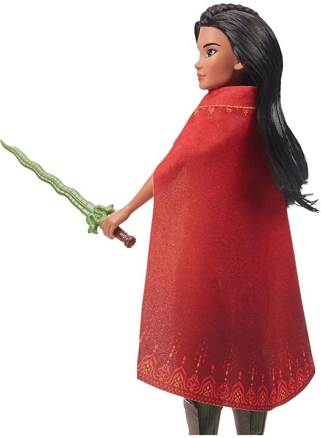 Disney Princess Raya Fashion Doll with Clothes, Shoes, and Sword, Inspired by Disney's Raya and The Last Dragon Movie, Toy for Kids 3 Years and Up