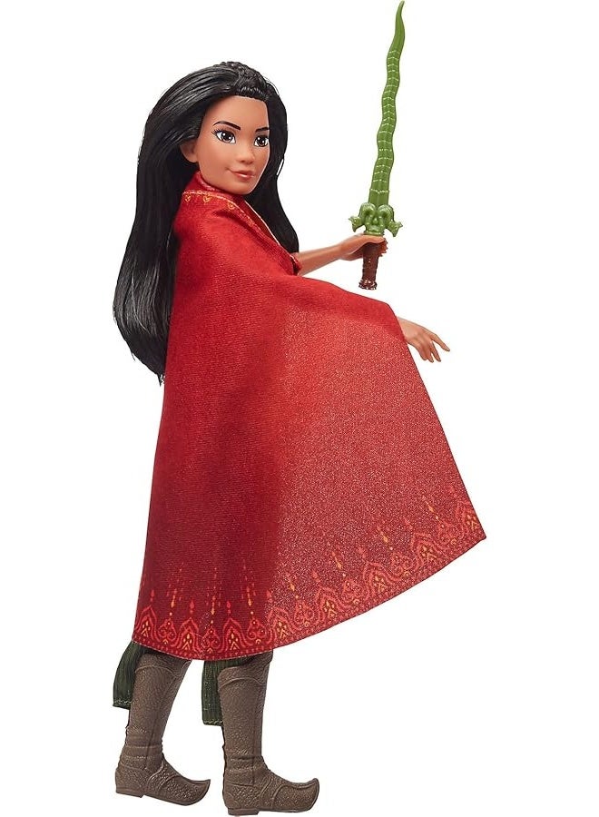 Disney Princess Raya Fashion Doll with Clothes, Shoes, and Sword, Inspired by Disney's Raya and The Last Dragon Movie, Toy for Kids 3 Years and Up