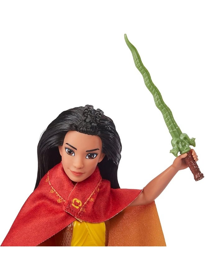 Disney Princess Raya Fashion Doll with Clothes, Shoes, and Sword, Inspired by Disney's Raya and The Last Dragon Movie, Toy for Kids 3 Years and Up