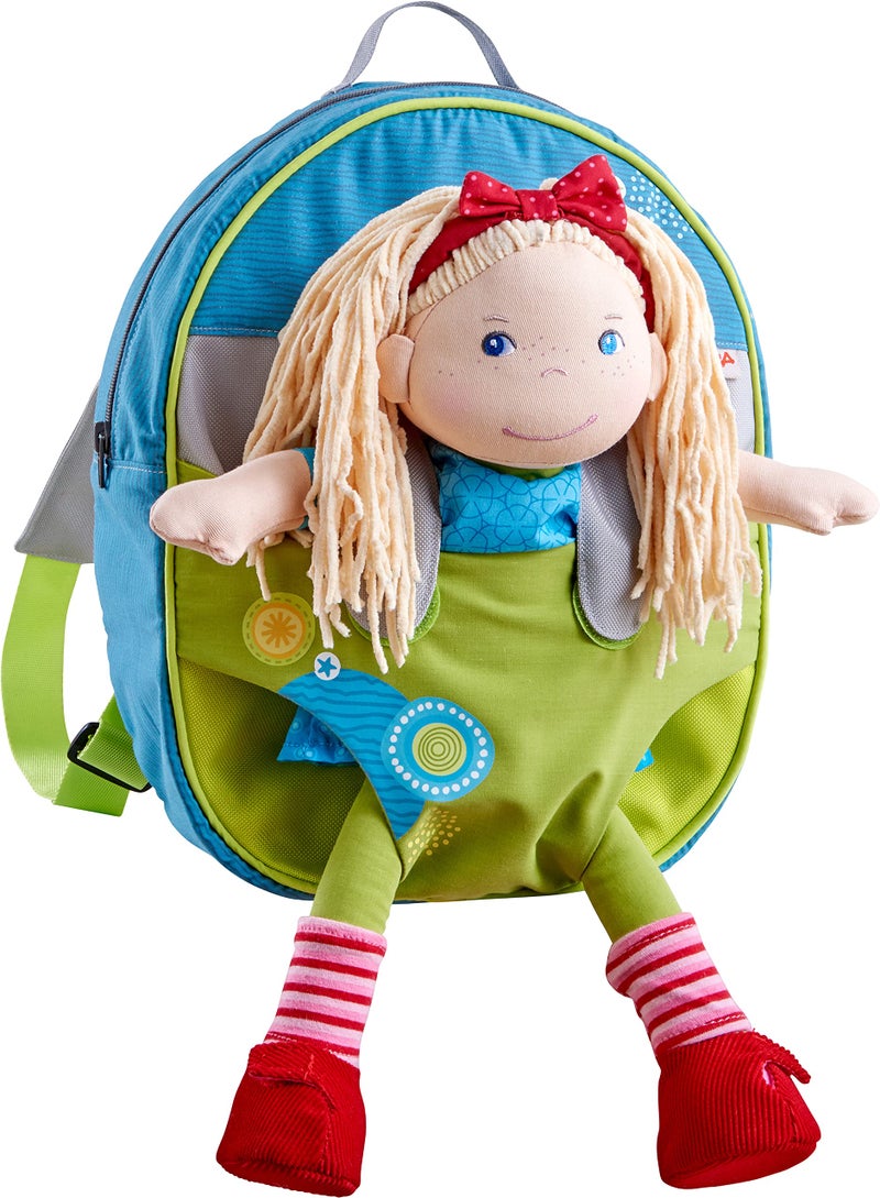 HABA Doll Backpack  Carrier Summer Meadow  Fits Dolls up to 13 for Ages 3 Years and Up Doll not Included