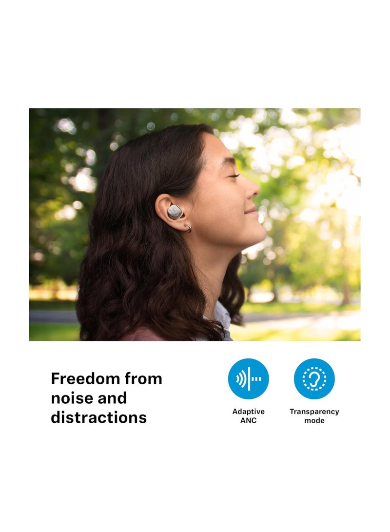 Momentum True Wireless 4 Smart Earbuds Bluetooth 5.4, Crystal Clear Sound, Ergonomic Design, 30 Hours Battery Life, Adaptive ANC Black Graphite