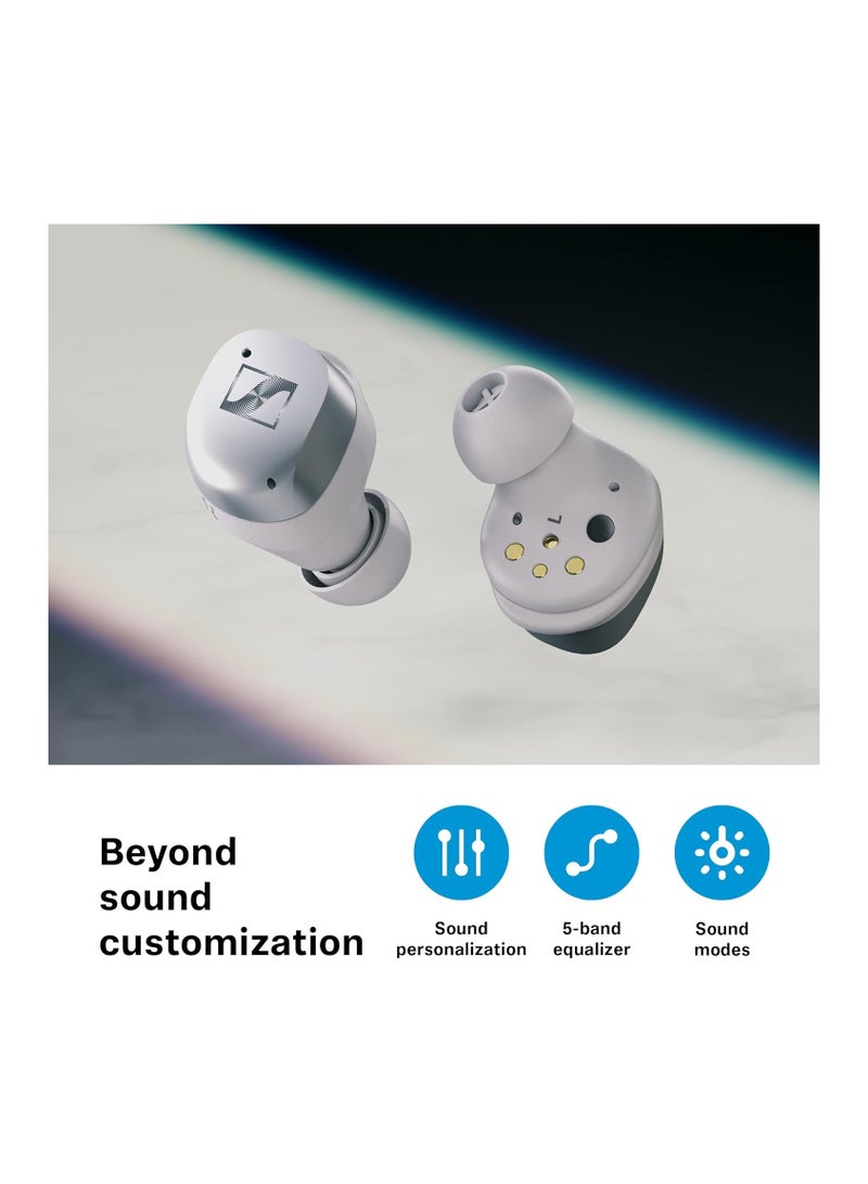 Momentum True Wireless 4 Smart Earbuds Bluetooth 5.4, Crystal Clear Sound, Ergonomic Design, 30 Hours Battery Life, Adaptive ANC Black Graphite