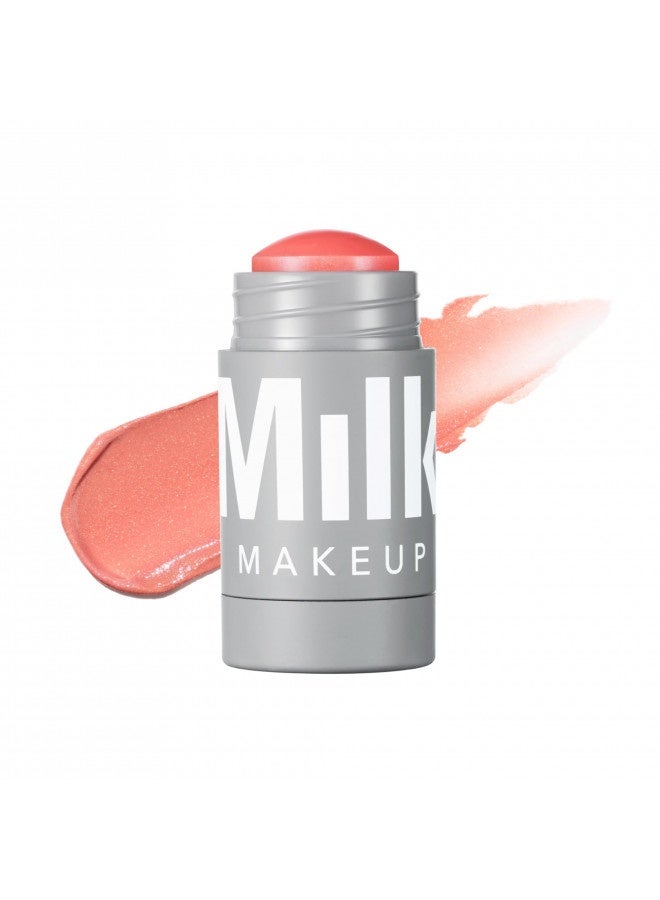 Milk Makeup Lip And Cheek Tint - Pigmented Cream Stick - Natural Vegan Formula - 0.21 Oz (Perk - Shimmery Coral)