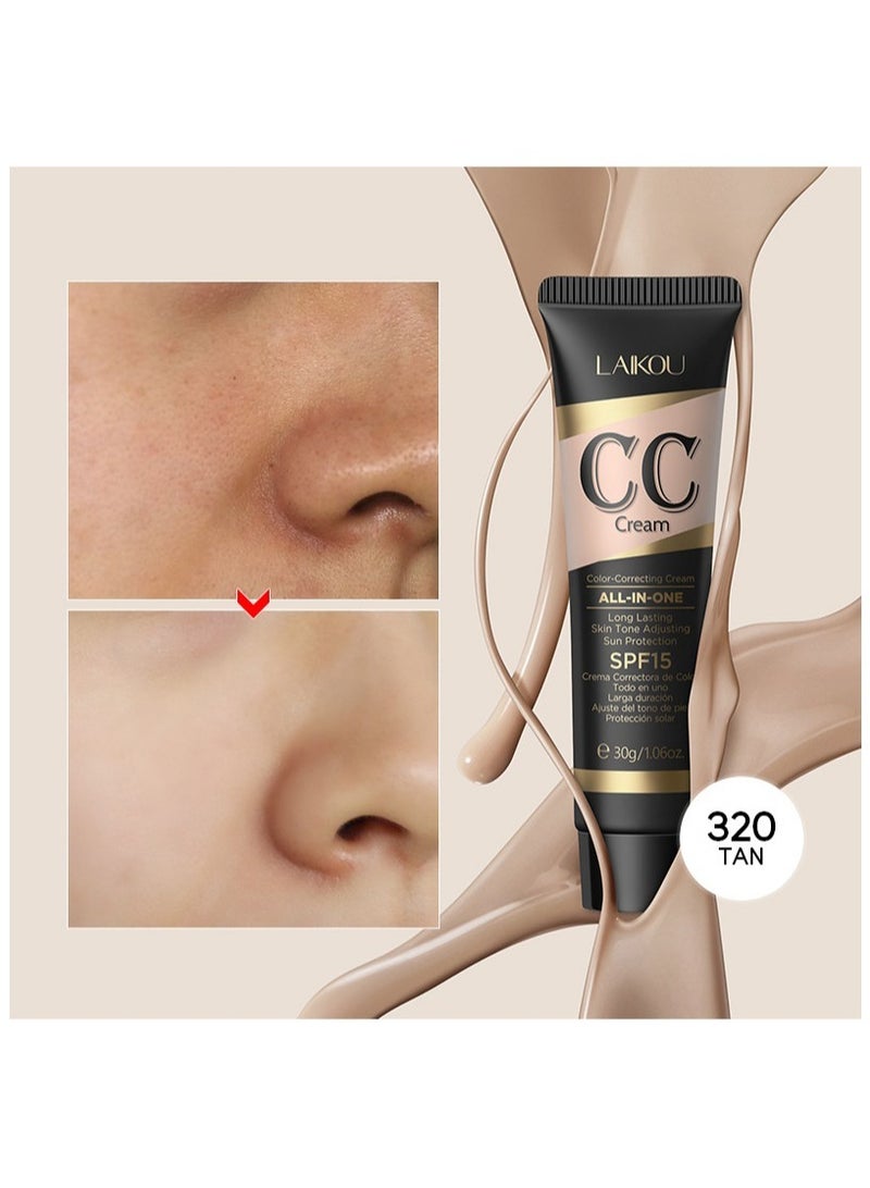 LAIKOU CC Cream 30g Covers Blemishes, Repairs, and Does Not Remove Makeup Moisturizing