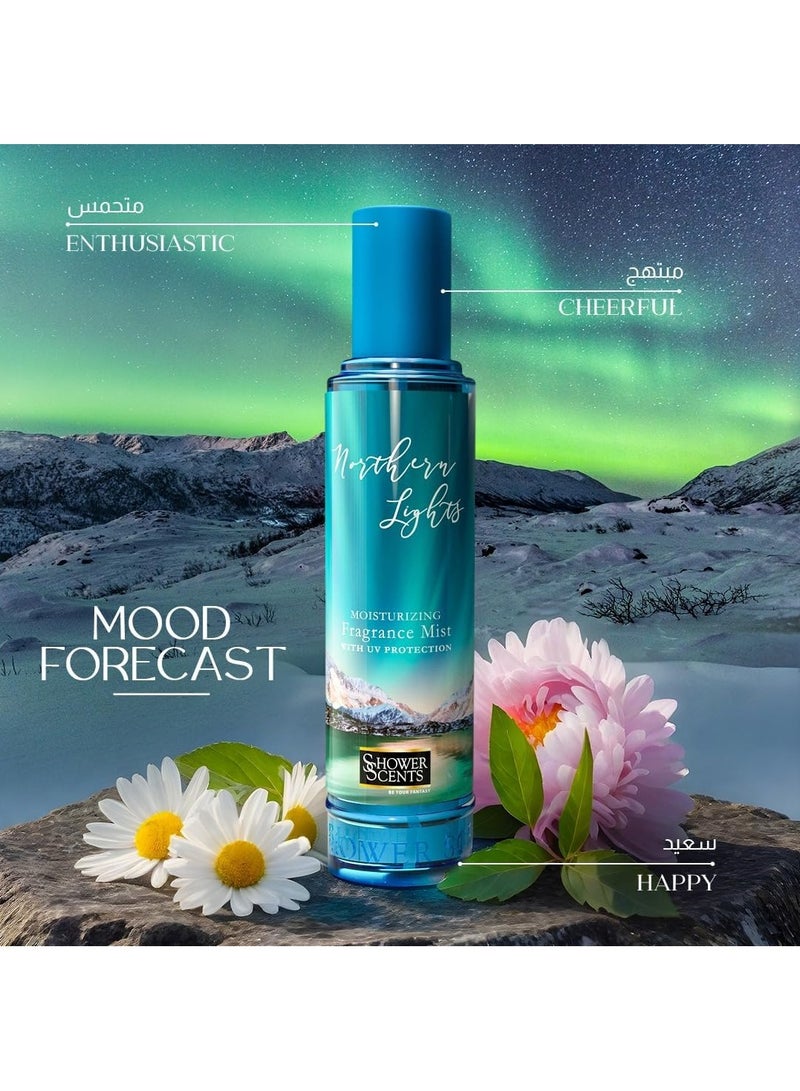 Shower Scents Northern Light's Moisturizing Fine Fragrance Body Mist With Hyaluronic Acid, Pro - Vitamin B5 and UV Protection 250ml