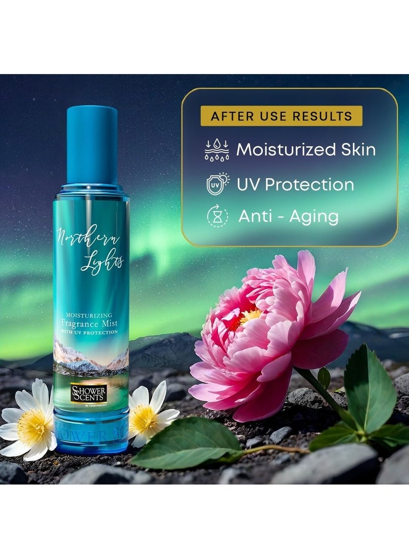 Shower Scents Northern Light's Moisturizing Fine Fragrance Body Mist With Hyaluronic Acid, Pro - Vitamin B5 and UV Protection 250ml