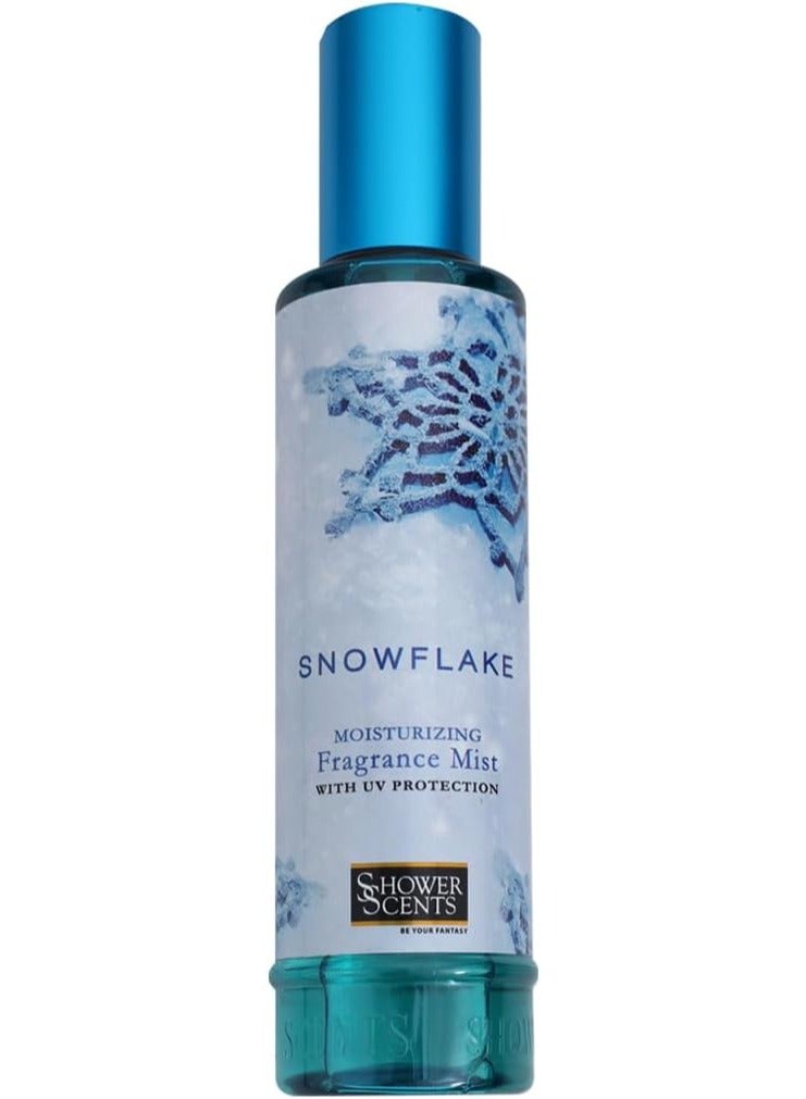 Shower Scents Snowflakes Moisturizing Fine Fragrance Body Mist With Hyaluronic Acid, Pro - Vitamin B5 and UV Protection 250ml