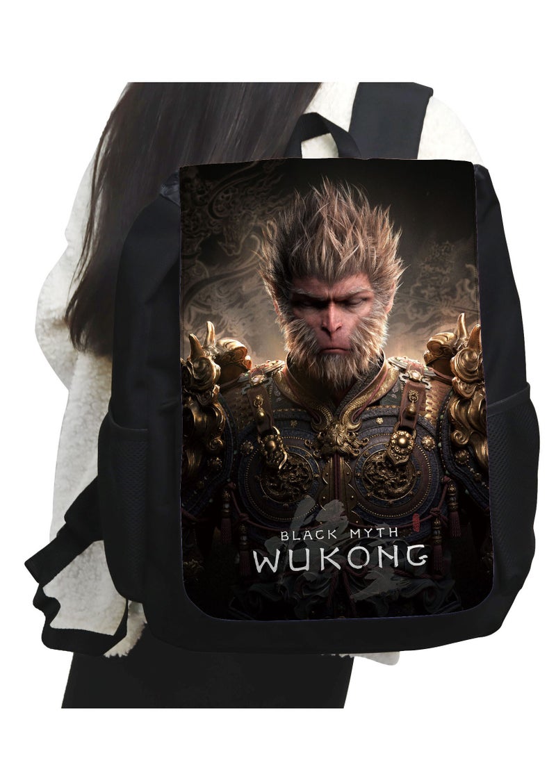 Black Myth Wukong 3A Game Peripherals Large-capacity Printed Backpack Student Journey to the West Monkey King Versatile Schoolbag