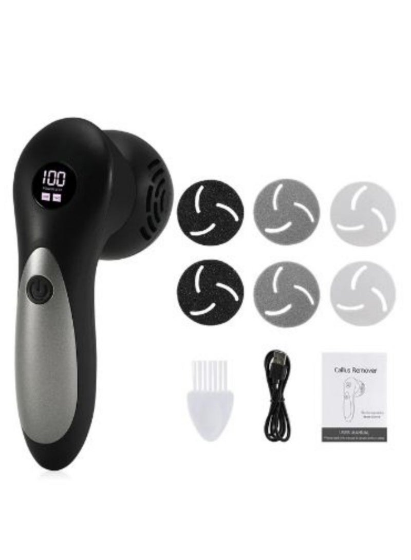 Electric Foot Callus Remover Kit, Rechargeable and Portable Foot File for Removing Dead, Hard, Cracked, and Dry Skin, Ideal for Pedicure.