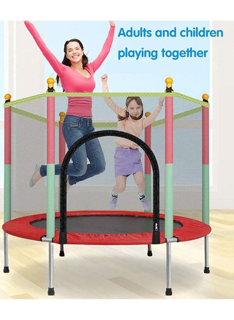 Indoor Trampoline Kids Adult Bouncer Baby Jumper Children Bouncers Guardrail Fitness Thick Spring Anti-Skid Shock Absorption - Toddler Outdoor Safety Enclosure Net Basketball Hoop Baby Toys