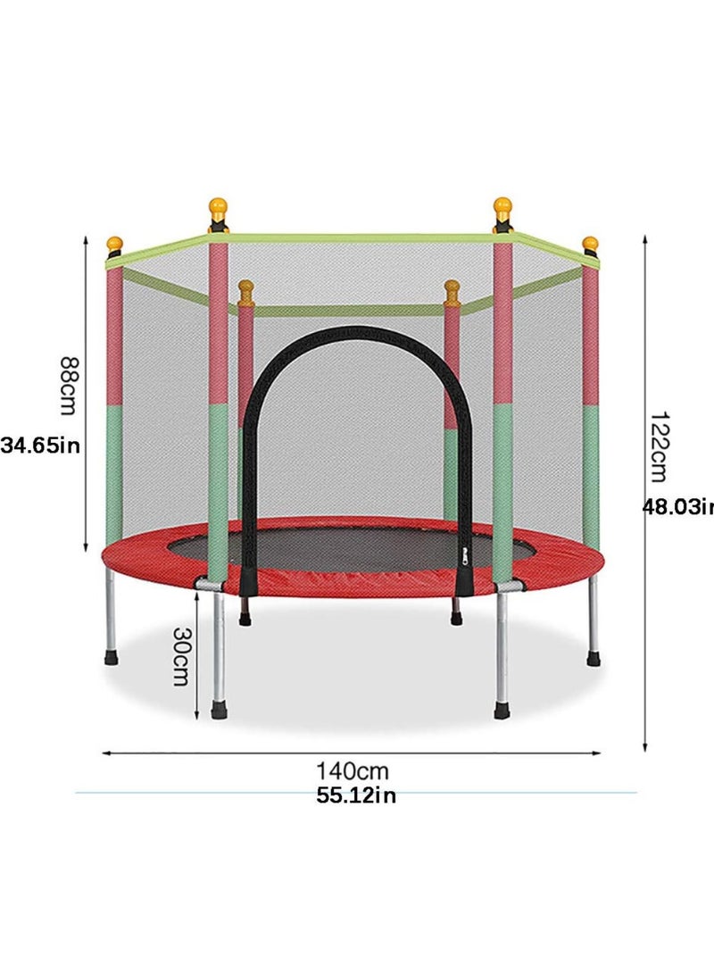 Indoor Trampoline Kids Adult Bouncer Baby Jumper Children Bouncers Guardrail Fitness Thick Spring Anti-Skid Shock Absorption - Toddler Outdoor Safety Enclosure Net Basketball Hoop Baby Toys