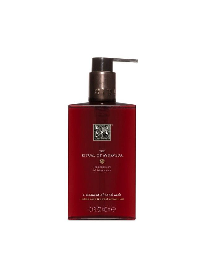 Ayurveda Hand Wash Nourishing Liquid Hand Soap With Sweet Almond Oil & Indian Rose 10.1 Fl Oz
