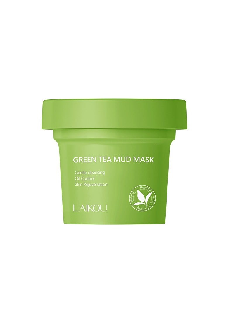 LAIKOU Green Tea Mud Mask 100g Deep Cleansing, Hydrating, and Moisturizing