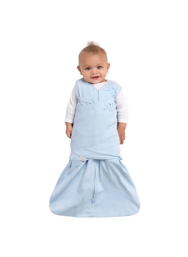 100% Cotton Sleepsack Swaddle 3 Way Adjustable Wearable Blanket Tog 1.5 Baby Blue Small 3 6 Months