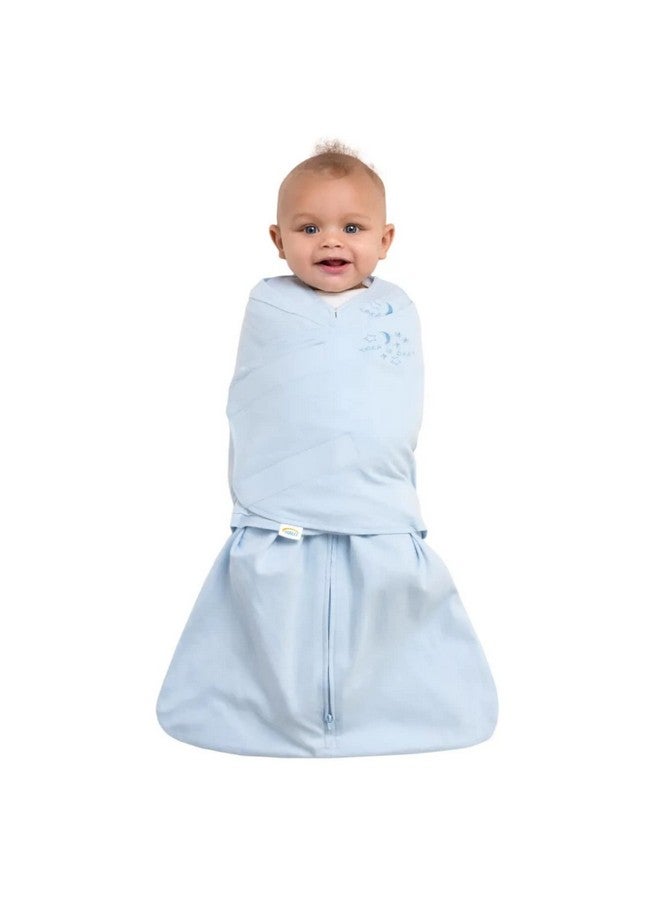 100% Cotton Sleepsack Swaddle 3 Way Adjustable Wearable Blanket Tog 1.5 Baby Blue Small 3 6 Months