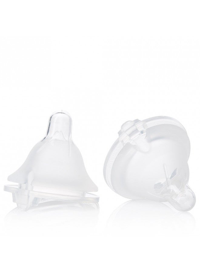 Evenflo Feeding Balance Plus Wide Neck Nipples For The Balance Plus Wide Neck Baby Bottles - Helps Reduce Colic - Fast Flow/X-Cut, 8 Months And Up (Pack Of 2)