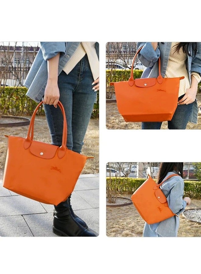 Champ Women's Classic Fashion Versatile Large Handbag, Shopping Bag, Shoulder Bag, Handbag Orange