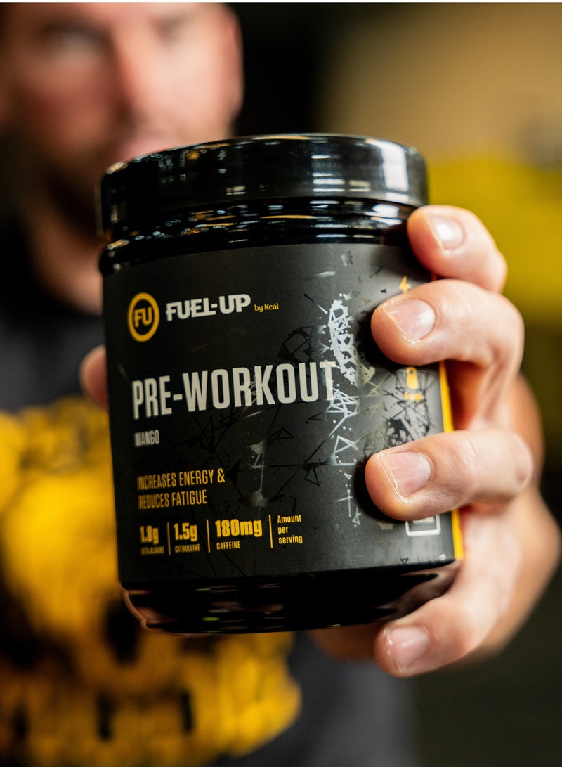 Pre Workout - Mango Flavour-1.8g Beta Alanine-1.5g Citrulline- 180mg Caffeine- 30 Servings- 300g