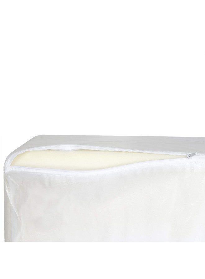 Dog Bed Liner WaterResistant Foam Mattress Protector Cover  White, Jumbo (XLarge)