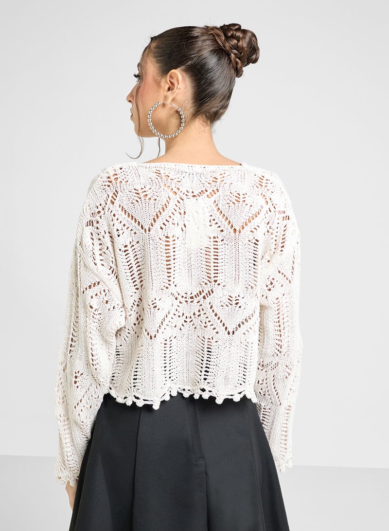 Crotchet Knit Top