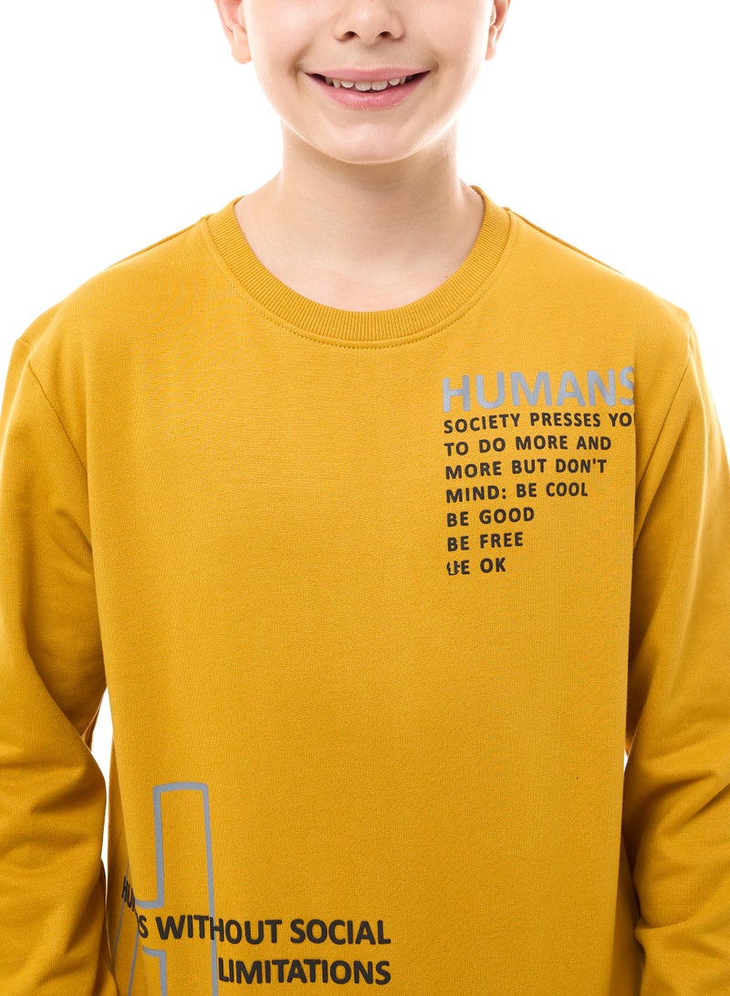 Boys' Sweatshirt  (8-14yrs) Mustard