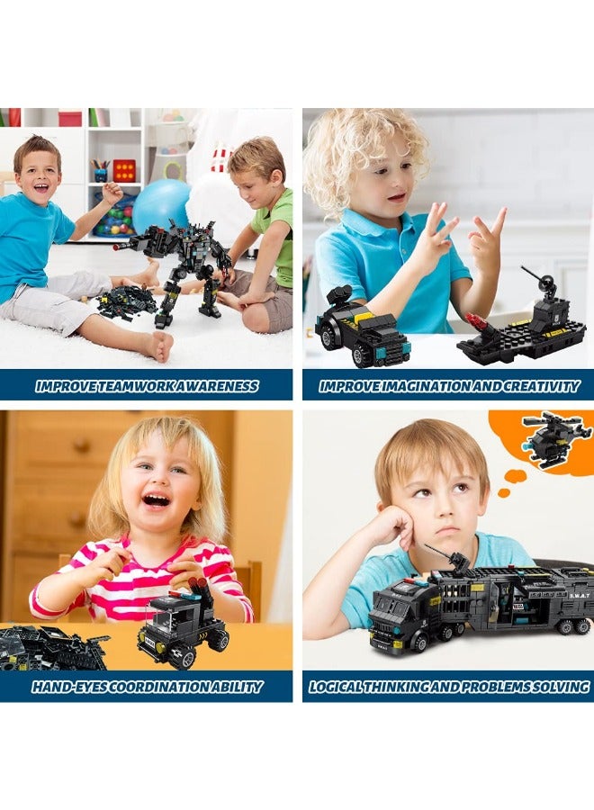 51-in-1 Robot STEM Building Blocks Toy – 700PCS Educational Engineering Set for Boys Age 8-12 | Creative Building Bricks Truck Kit – Ideal Gift for Kids Aged 6-13