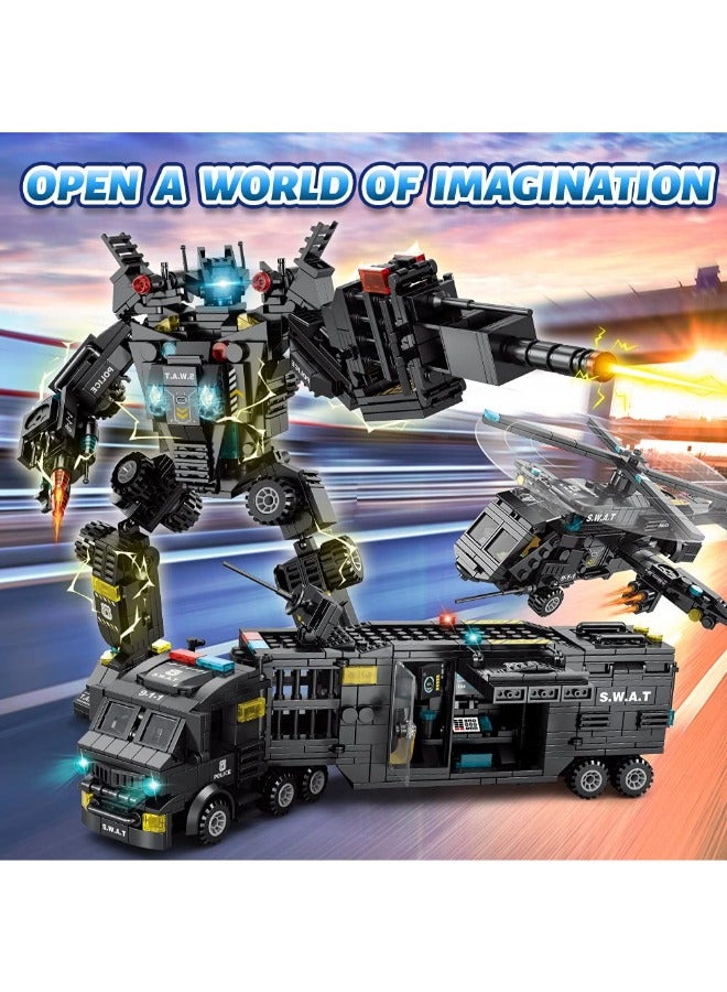 51-in-1 Robot STEM Building Blocks Toy – 700PCS Educational Engineering Set for Boys Age 8-12 | Creative Building Bricks Truck Kit – Ideal Gift for Kids Aged 6-13