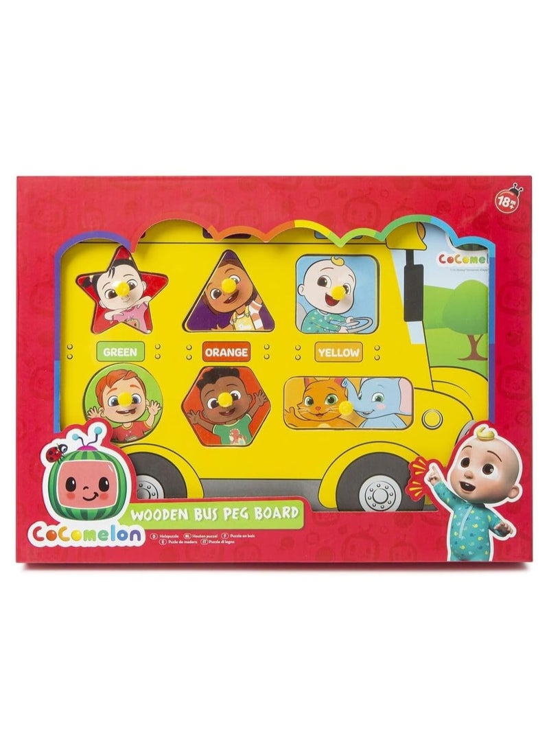 Cocomelon Puzzle Board Wooden Bus