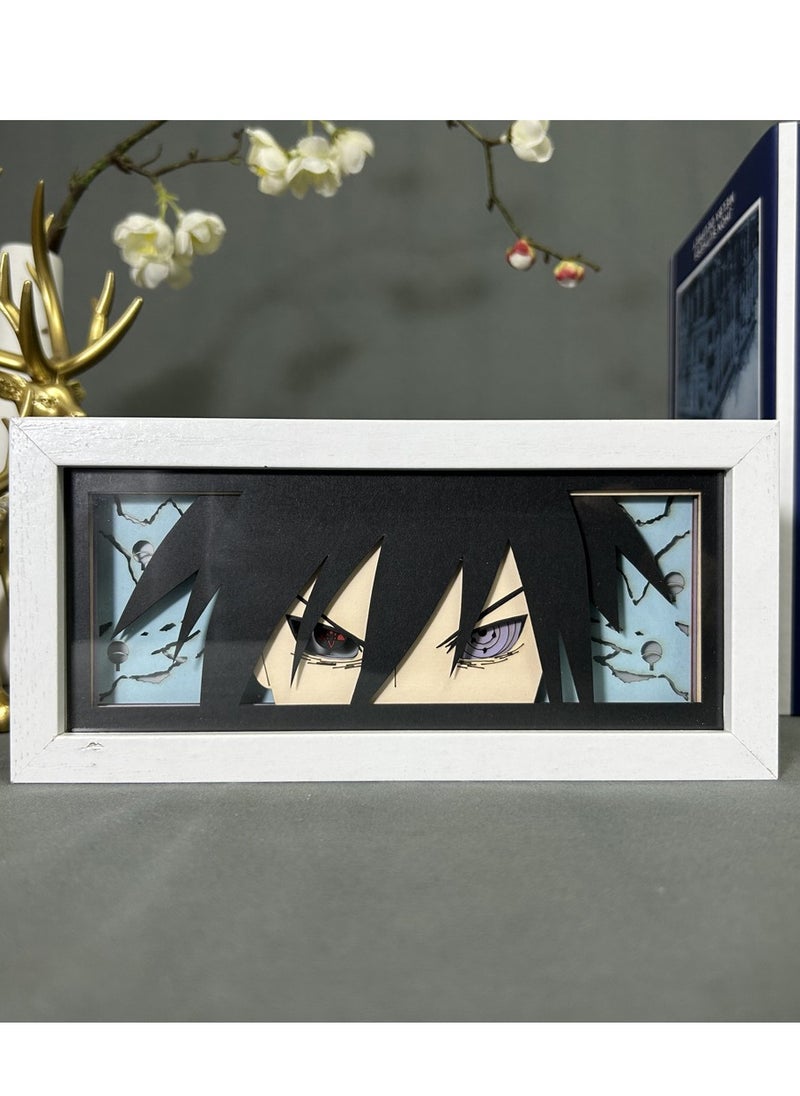 Japanese anime Naruto 3D paper-cut light box comic shadow box photo frame LED light bedroom desk night light