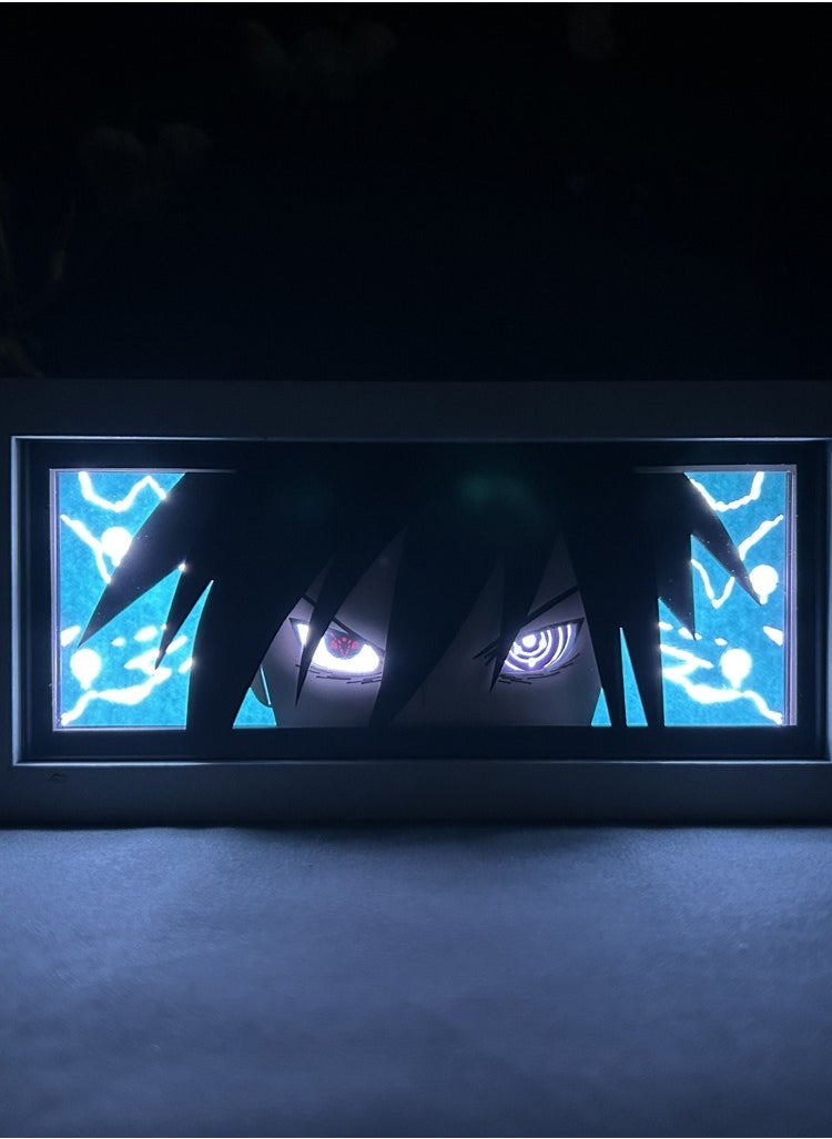 Japanese anime Naruto 3D paper-cut light box comic shadow box photo frame LED light bedroom desk night light