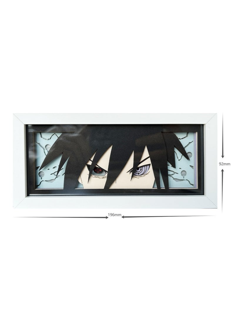 Japanese anime Naruto 3D paper-cut light box comic shadow box photo frame LED light bedroom desk night light