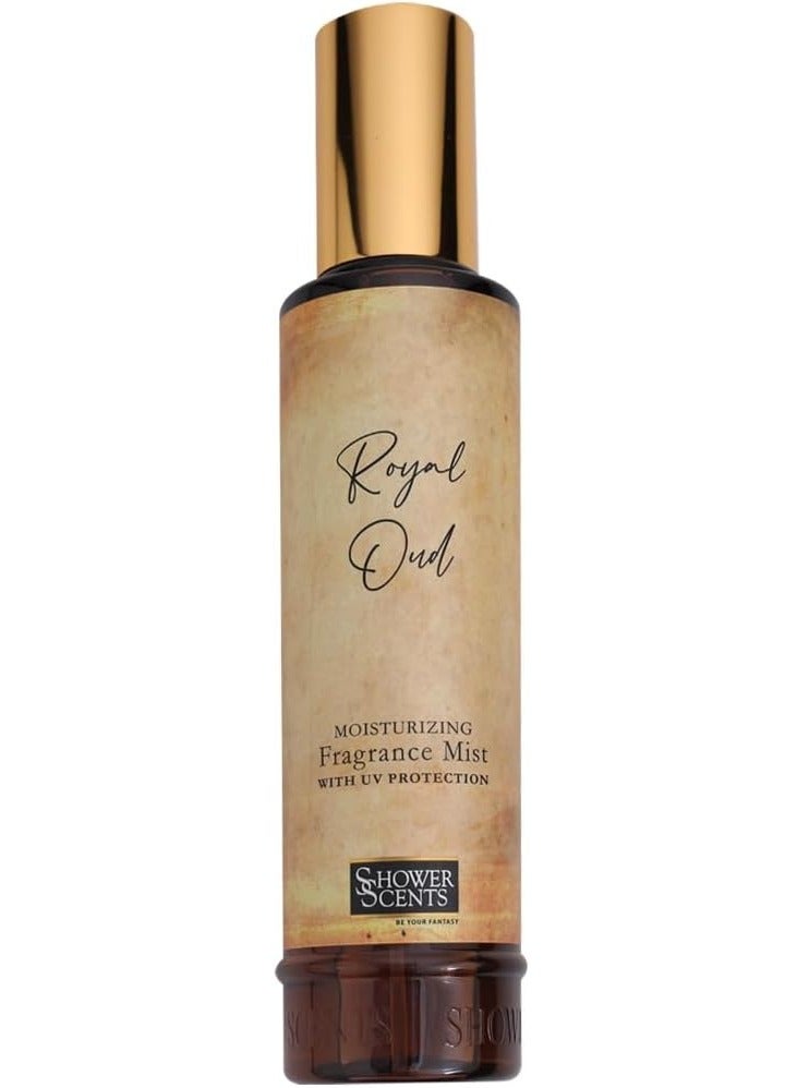 Shower Scents Royal Oud Moisturizing Fine Fragrance Body Mist With Hyaluronic Acid, Pro - Vitamin B5 and UV Protection 250ml