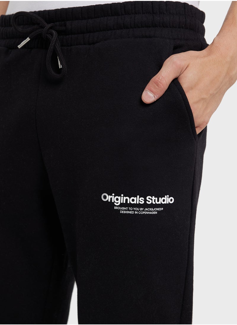 Drawstring Cuffed Sweatpants