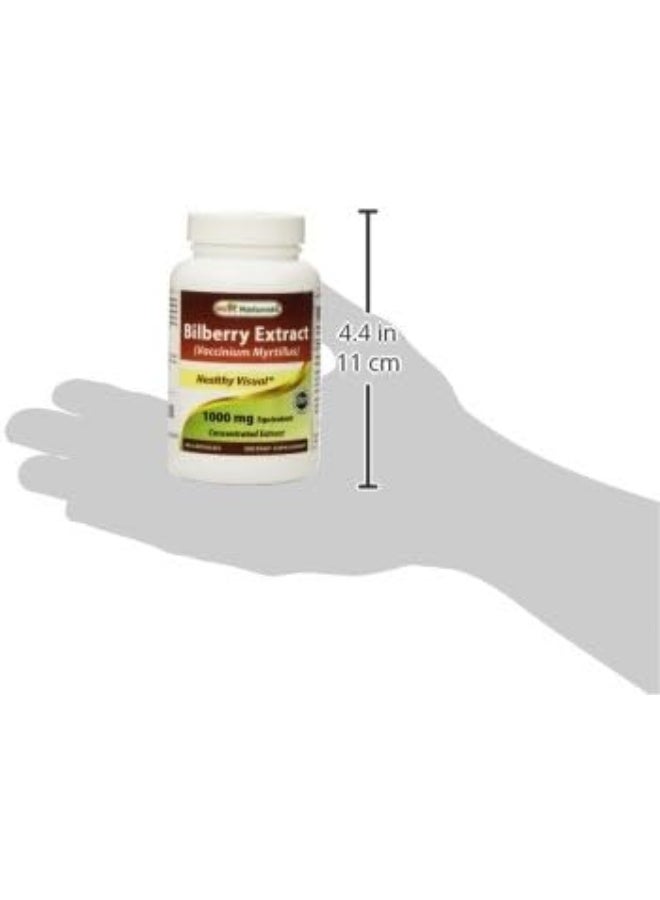 Best Naturals Bilberry Extract 1000mg Capsule (Non-GMO) Supports Healthy Vision, 90 Count