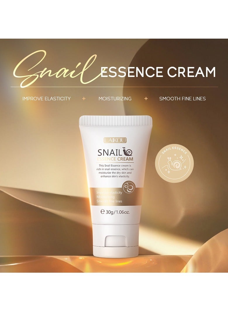 Laiko Snail Essence Cream, 30g, Hydrating and Moisturizing, Nourishes Facial Skin