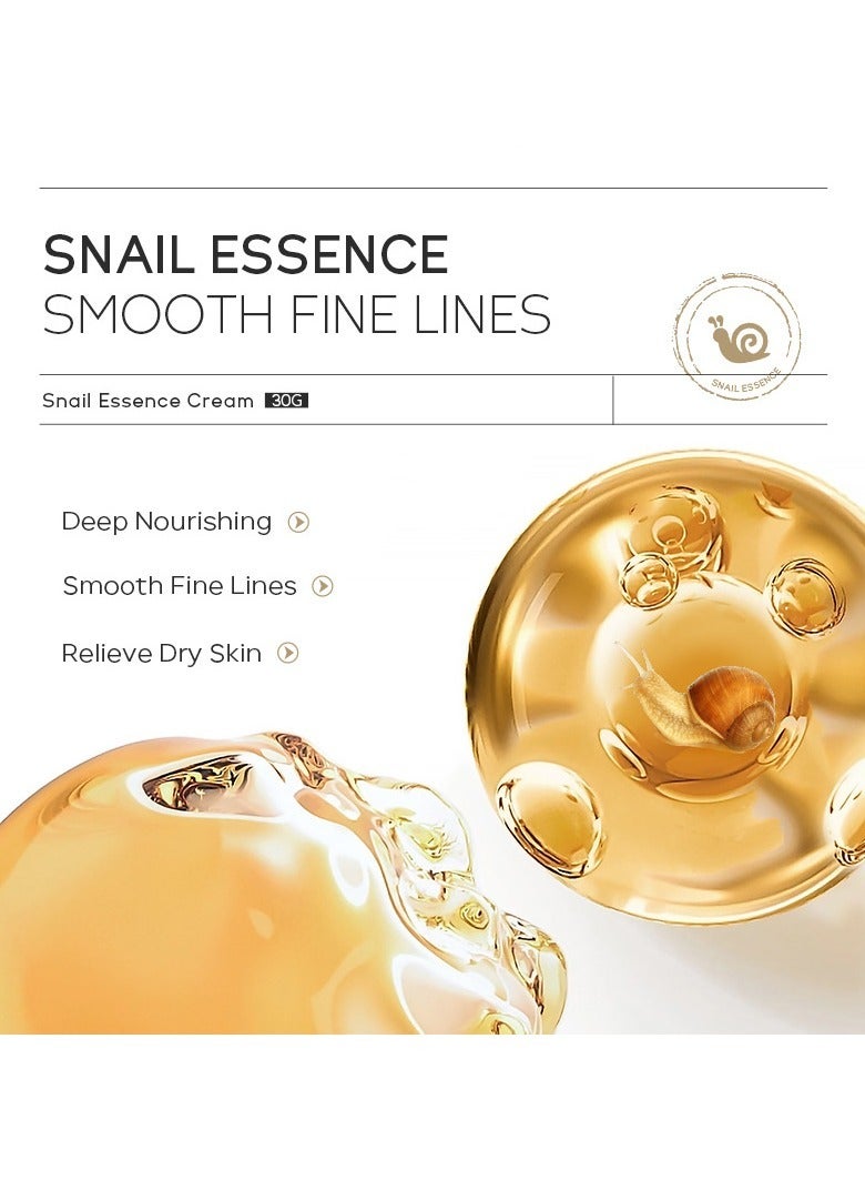 Laiko Snail Essence Cream, 30g, Hydrating and Moisturizing, Nourishes Facial Skin