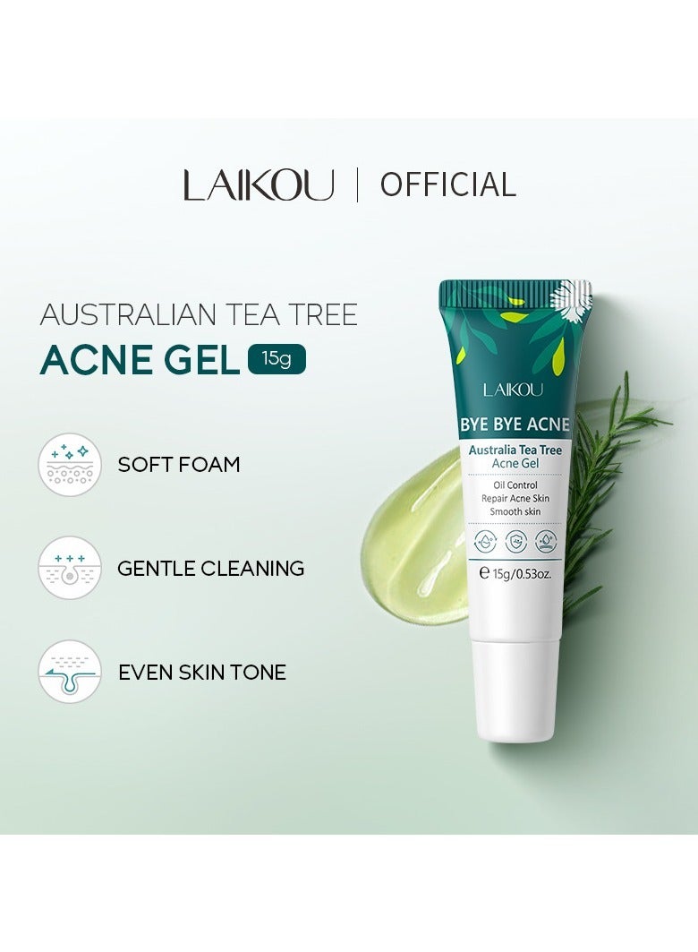 LAIKOU Tea Tree Acne Gel 15g Hydrating and Moisturizing