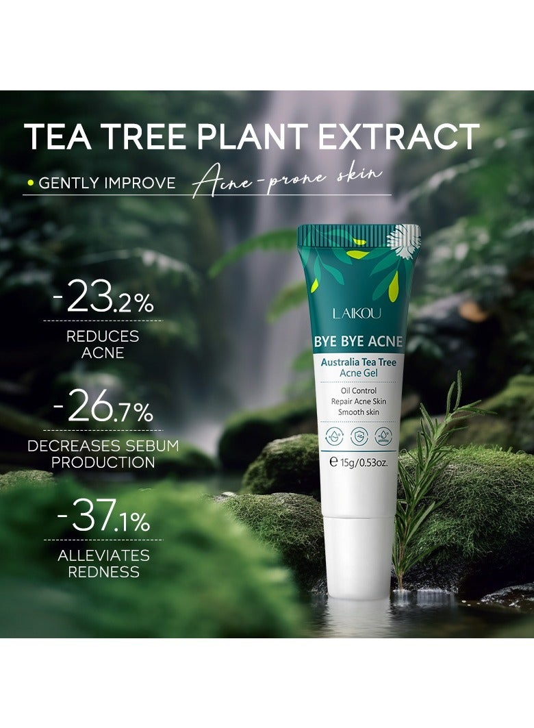 LAIKOU Tea Tree Acne Gel 15g Hydrating and Moisturizing